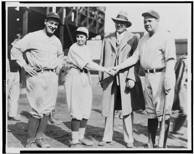 Jackie Mitchell strikes out the Yankees